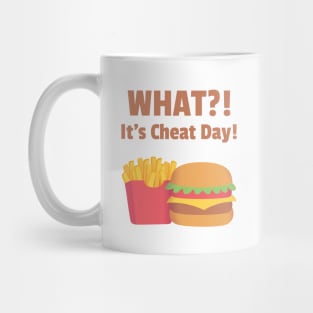 What Its Cheat Day, French Fries and Burger Mug